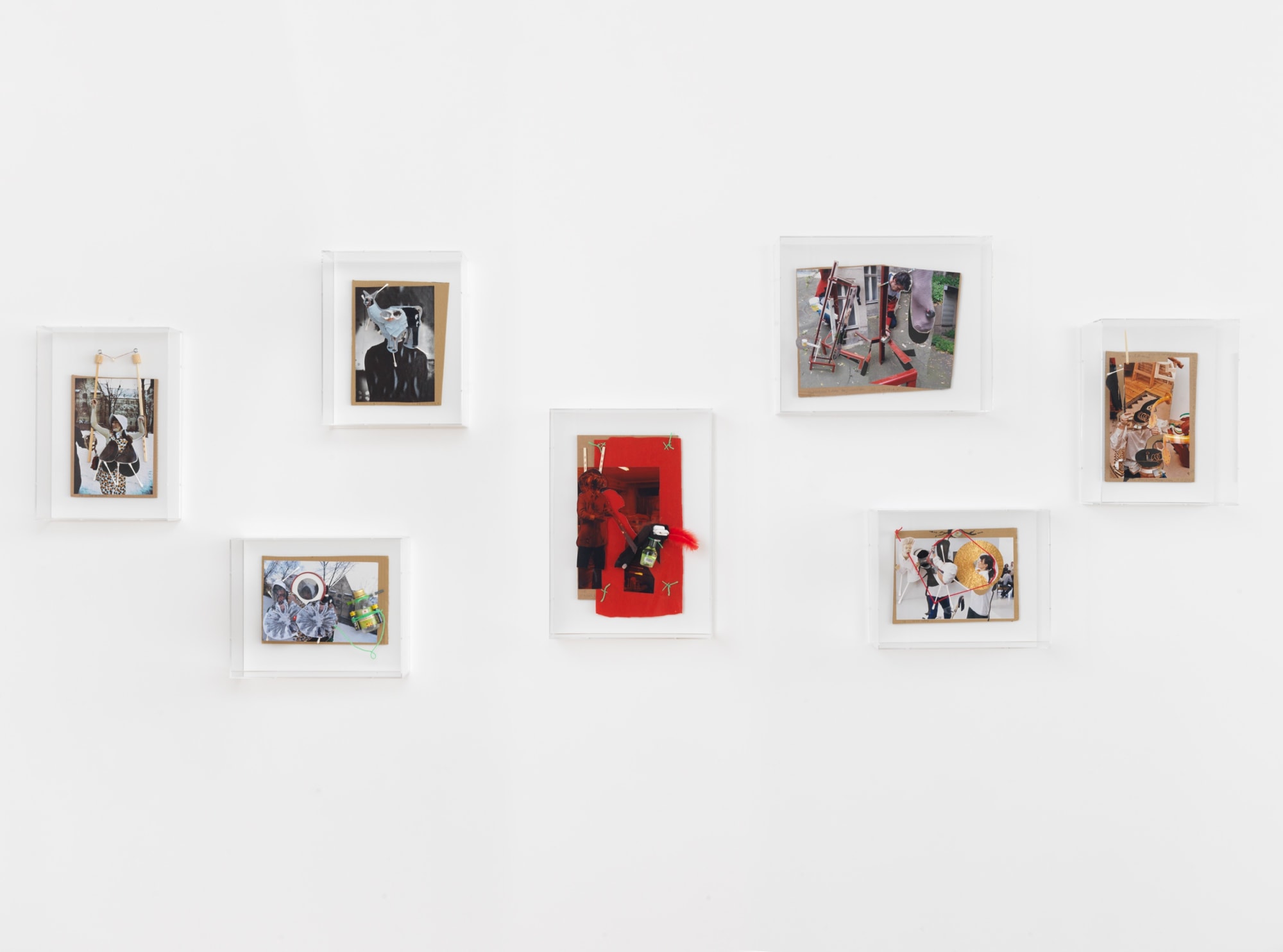 Installation view of AKG on the Move show, featuring many artists.