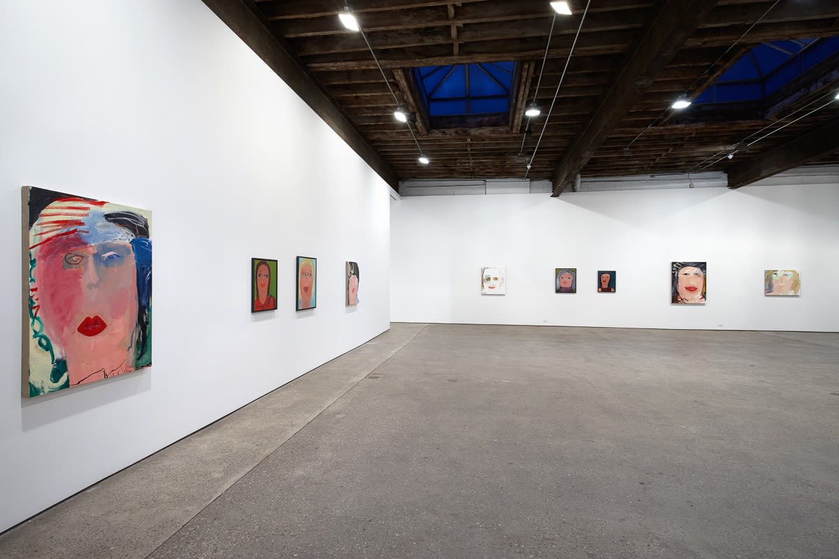 Installation view of Margot Bergman's show. Several works featured.