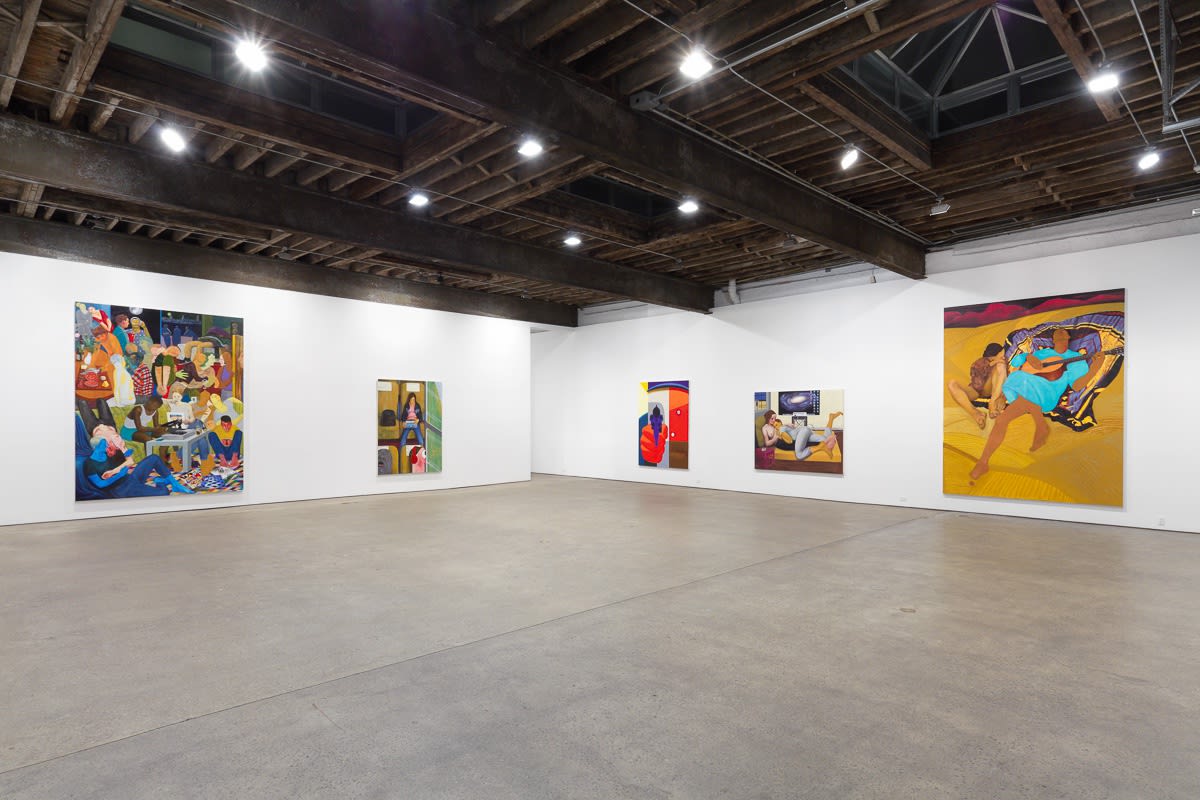 Installation view of Nicole Eisenman solo show. Six works shown here.