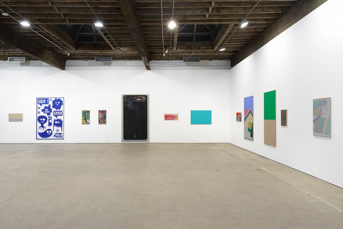 Installation view of Eberhard Havekost solo show titled Expulsion from Paradise Freeze. Several works shown.