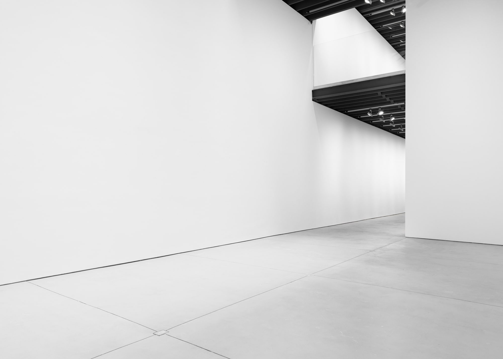 First and second floor visible - empty gallery.