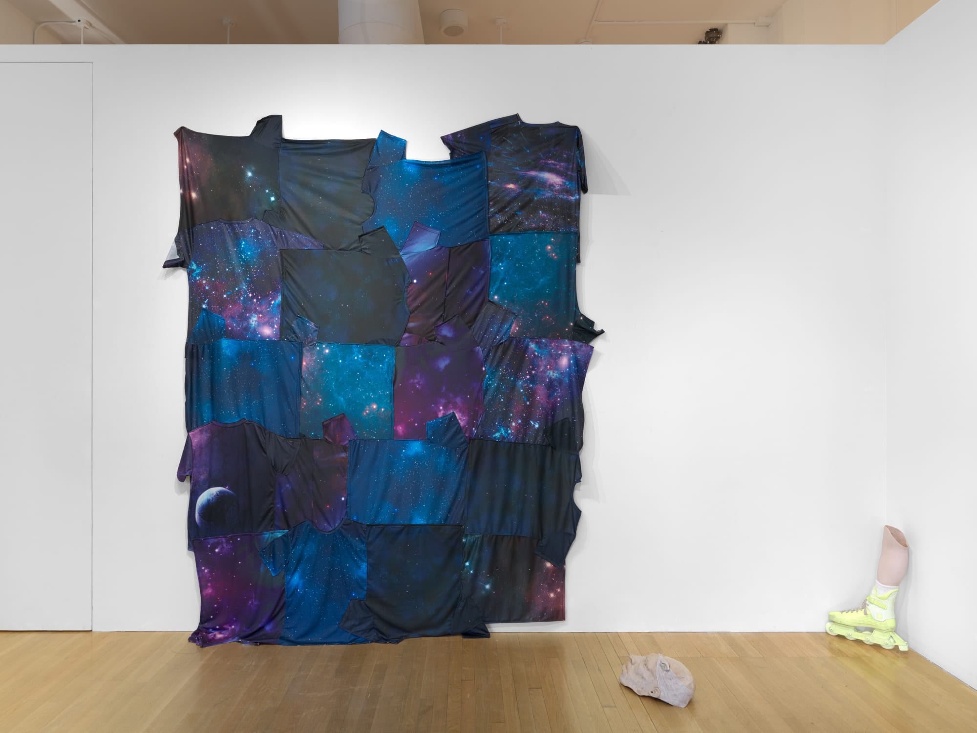 Installation view of Richard Hughes' WINDOW show, featuring three works.