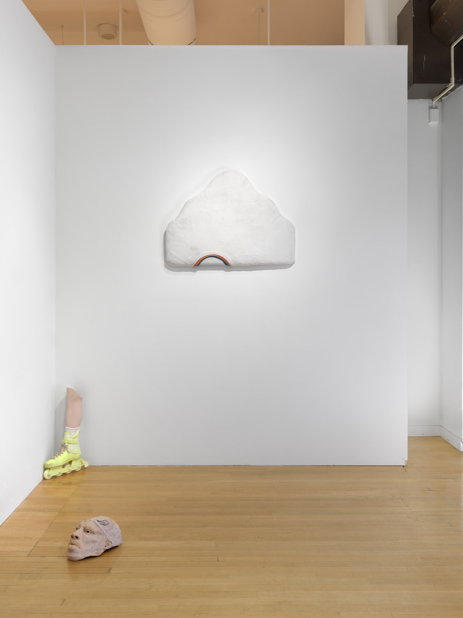 Installation view of Richard Hughes' WINDOW show, three works featured.