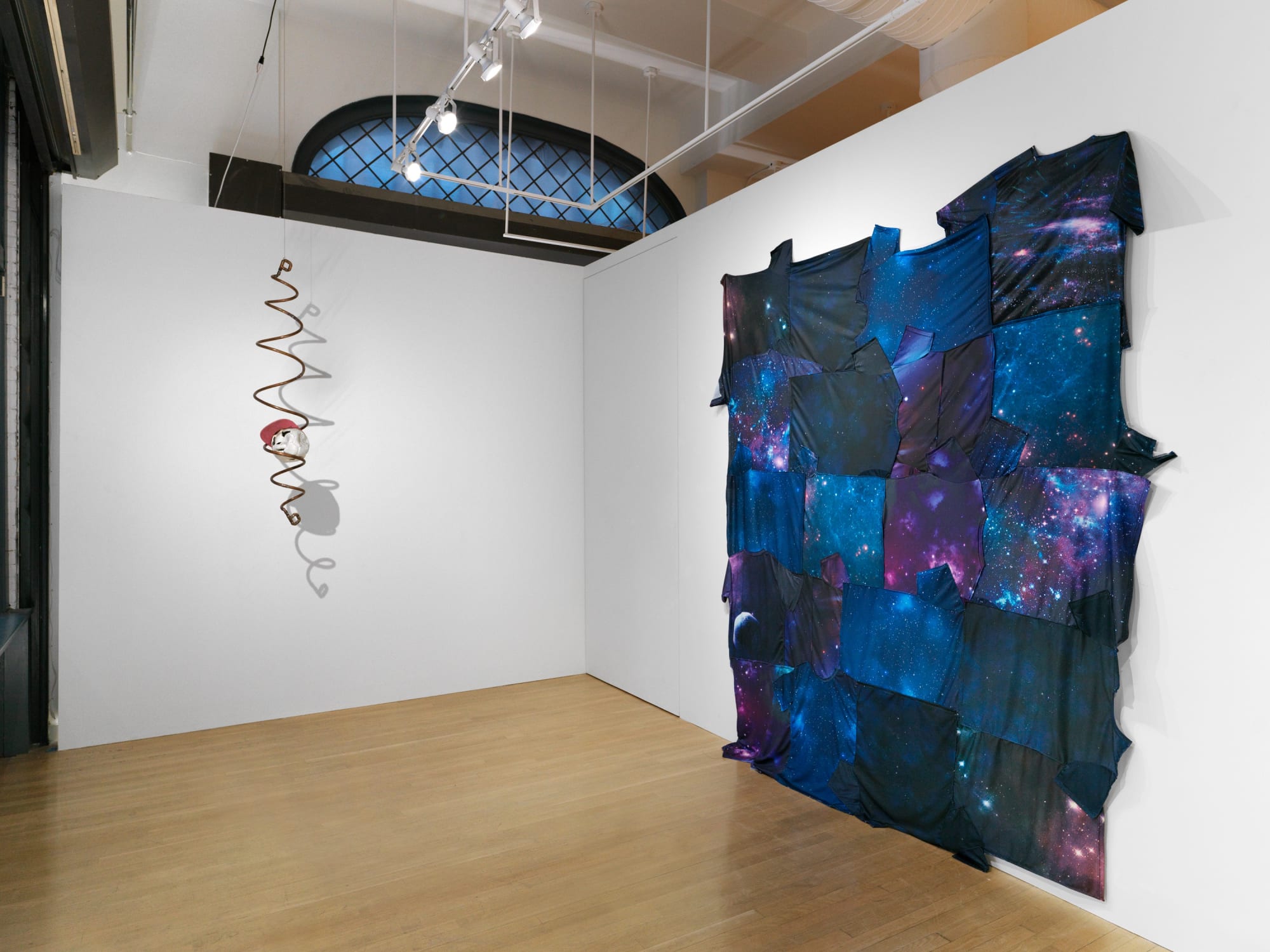 Installation view of Richard Hughes' WINDOW show, two works shown.