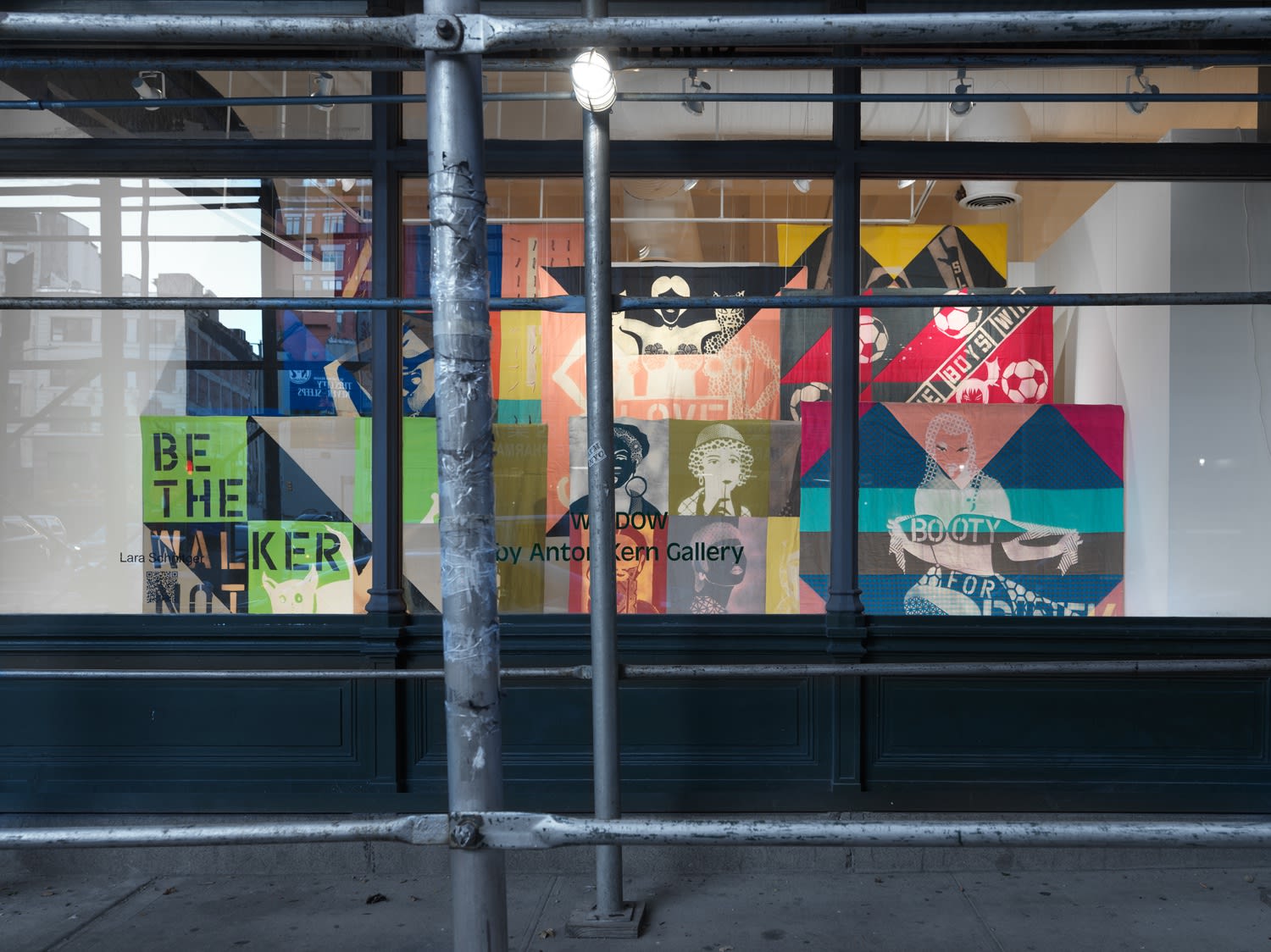 Installation view of Lara Schnitger and Matthew Monahan's WINDOW show, straight-on shot.