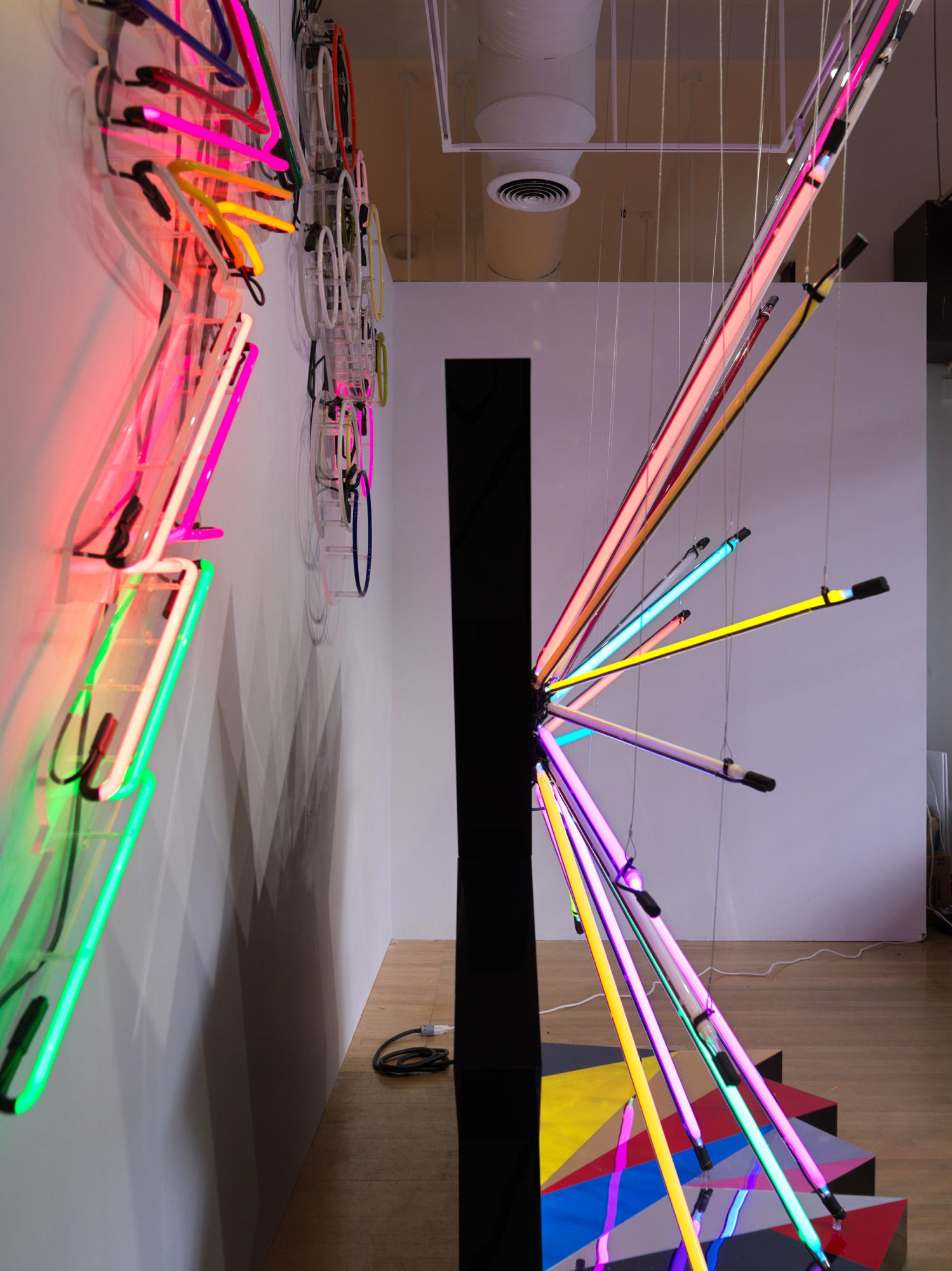 Installation view of assume vivid astro focus solo show at WINDOW. Side of the work.