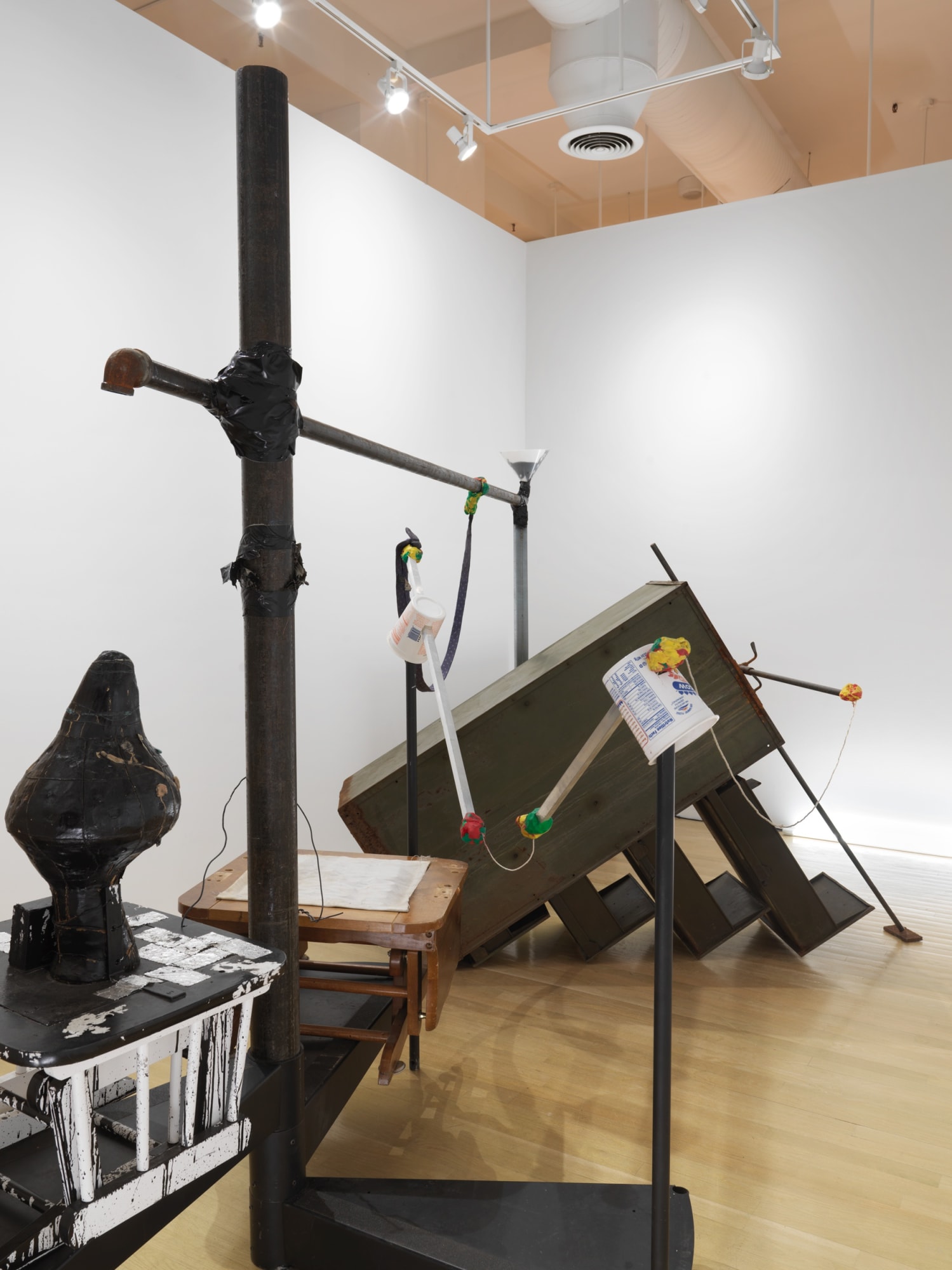 Installation view of John Bock's installation at WINDOW.