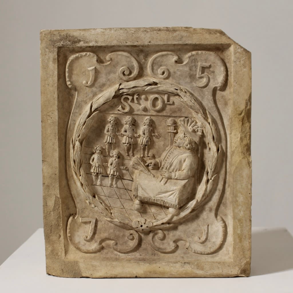 Coade Stone Boundary Marker Plaque Depicting The Seal Of St Olave's ( sold )