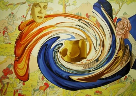 DAVID SALLE, UNTITLED (TORSO WITH ROSE), 2005