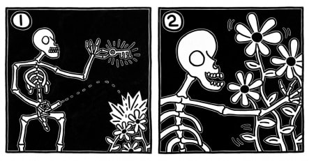 KEITH HARING, UNTITLED (FOR JAMES ENSOR), 1989