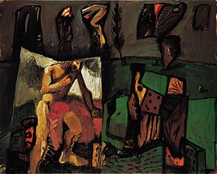MARKUS LÜPERTZ, POUSSIN - DARK GREEN, 1989