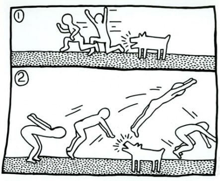 KEITH HARING, THE BLUEPRINT DRAWINGS, 1990