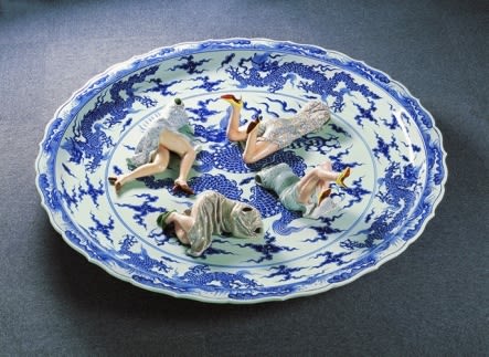 LIU JIANHUA, POLYCHROME CERAMIC SERIES - GAME, 2005