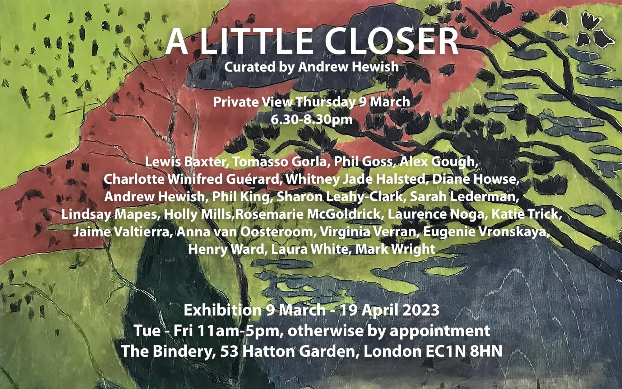 A LITTLE CLOSER: Exhibition at The Bindery, 53 Hatton Garden, London EC1N 8HN