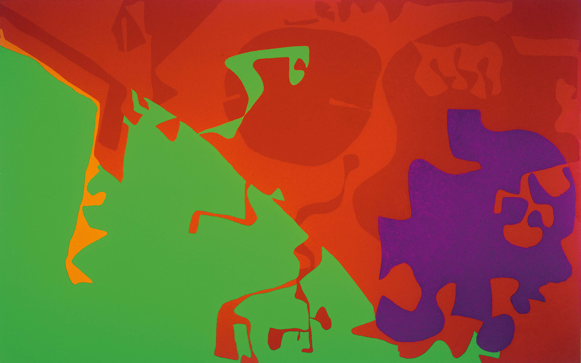 Big Complex Diagonal with Emerald and Reds : March 1972 – September 1974