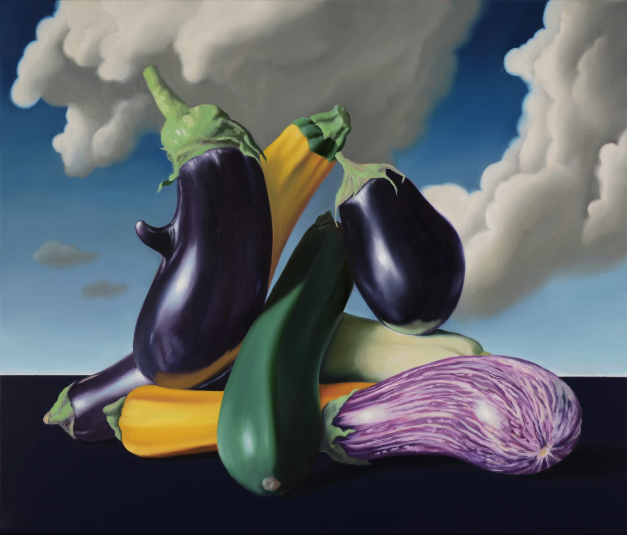 Máté Orr Aubergines Under a Cloud Sky, 2024
