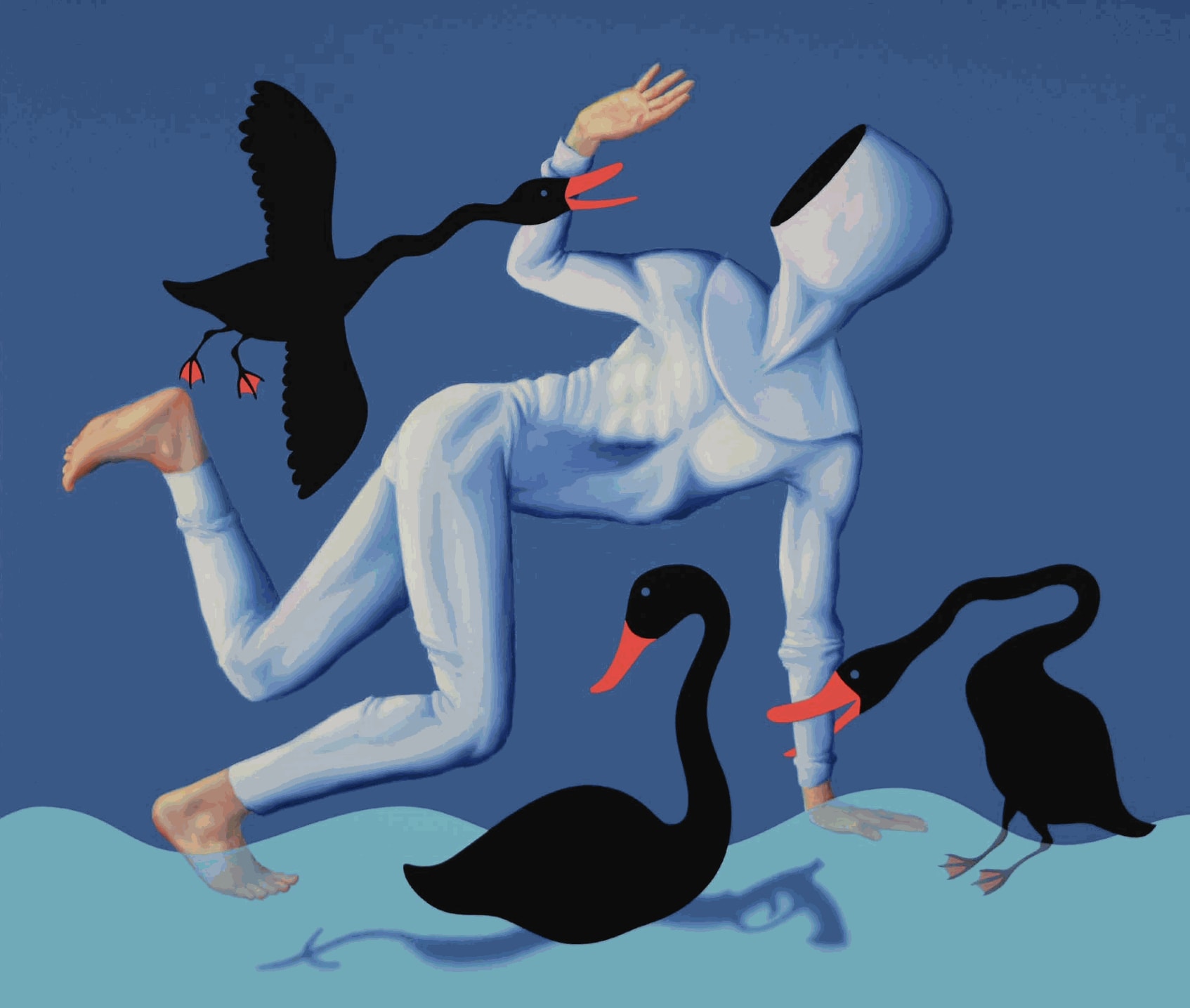 Máté Orr Diver Attacked By Waterbirds, 2024