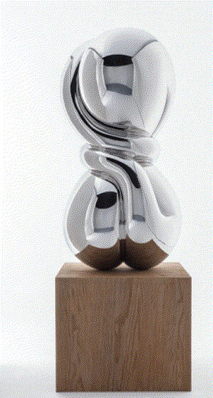 Richard Hudson Twisted, 2020 Polished Mirrored Steel 43 1/4 x 19 3/4 x 18 1/8 in 110 x 50 x 46 cm