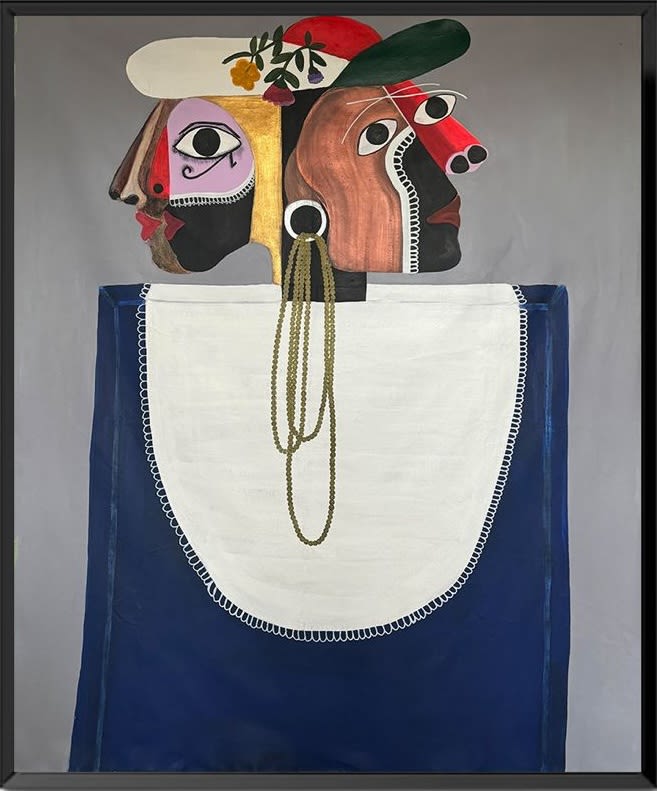 Kojo Marfo Elegance In Unity, 2024 Acrylic on canvas 70 7/8 x 59 in 180 x 150 cm