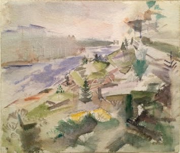 John Marin (1870-1953) On Marin Island, Small Point, Maine, 1915 Watercolor on paper 15⅞ x 18⅞ inches 40.3 x 47.9 cm