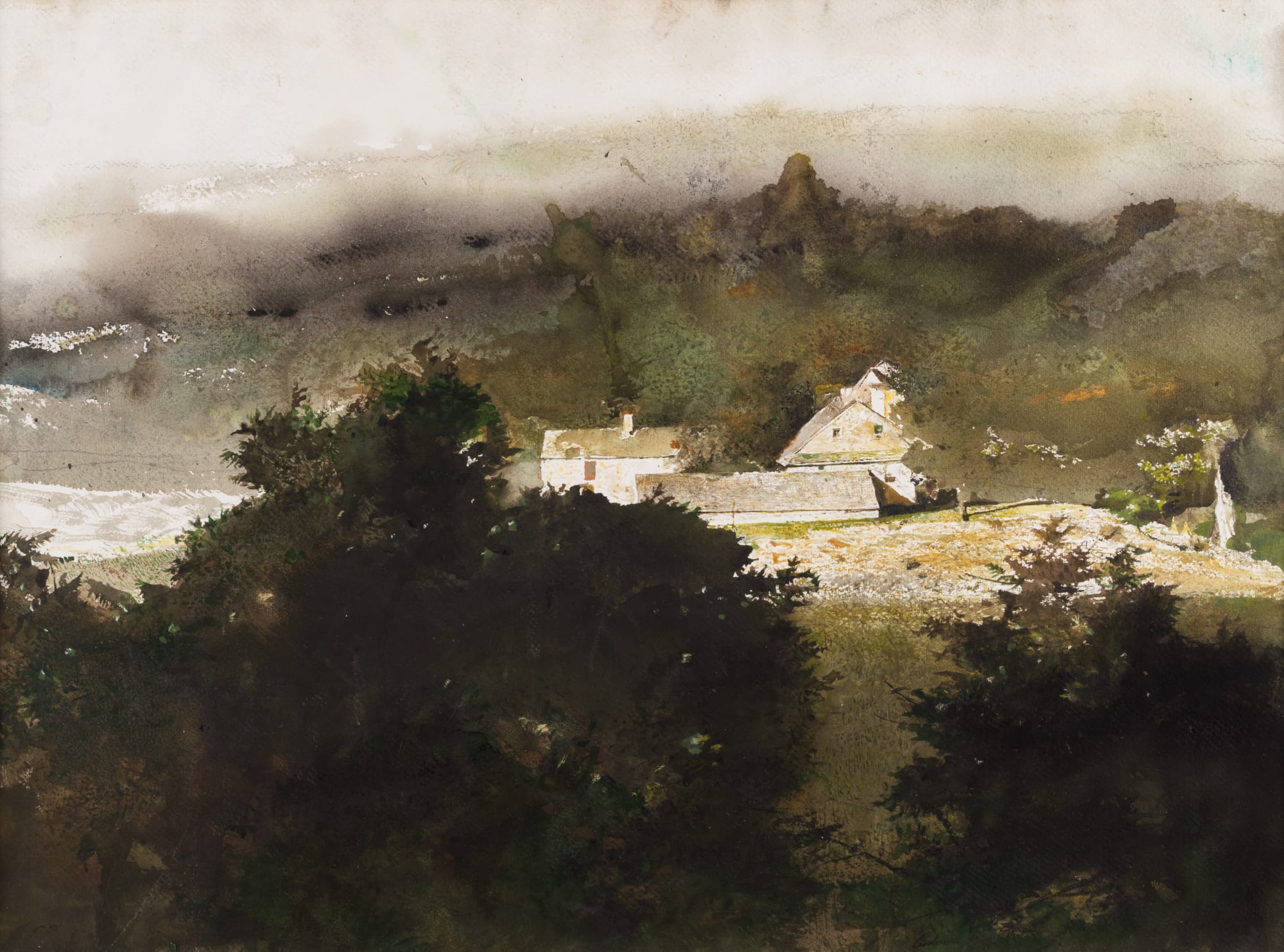 Andrew Wyeth (1917-2009) First Mowing, 1994 Signed lower right: Andrew Wyeth Watercolor on paper 20¾ x 28 inches 52.7 x 71.1 cm © Wyeth Foundation for American Art/Artists Rights Society (ARS), NY