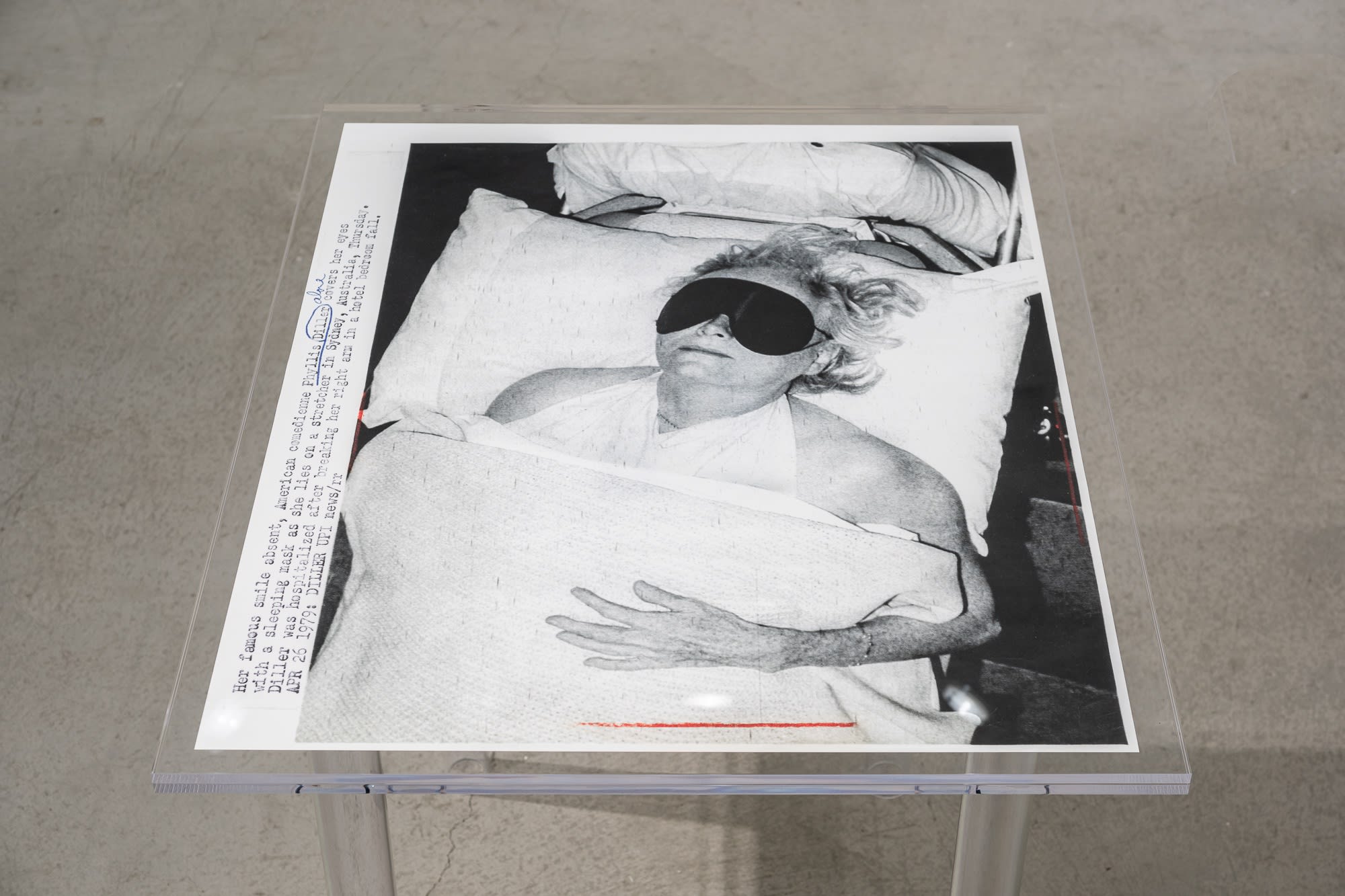 Lindsey White Fallen Comedienne, 2021 archival pigment print, plexiglass 32 x 26 x 32 inches unique