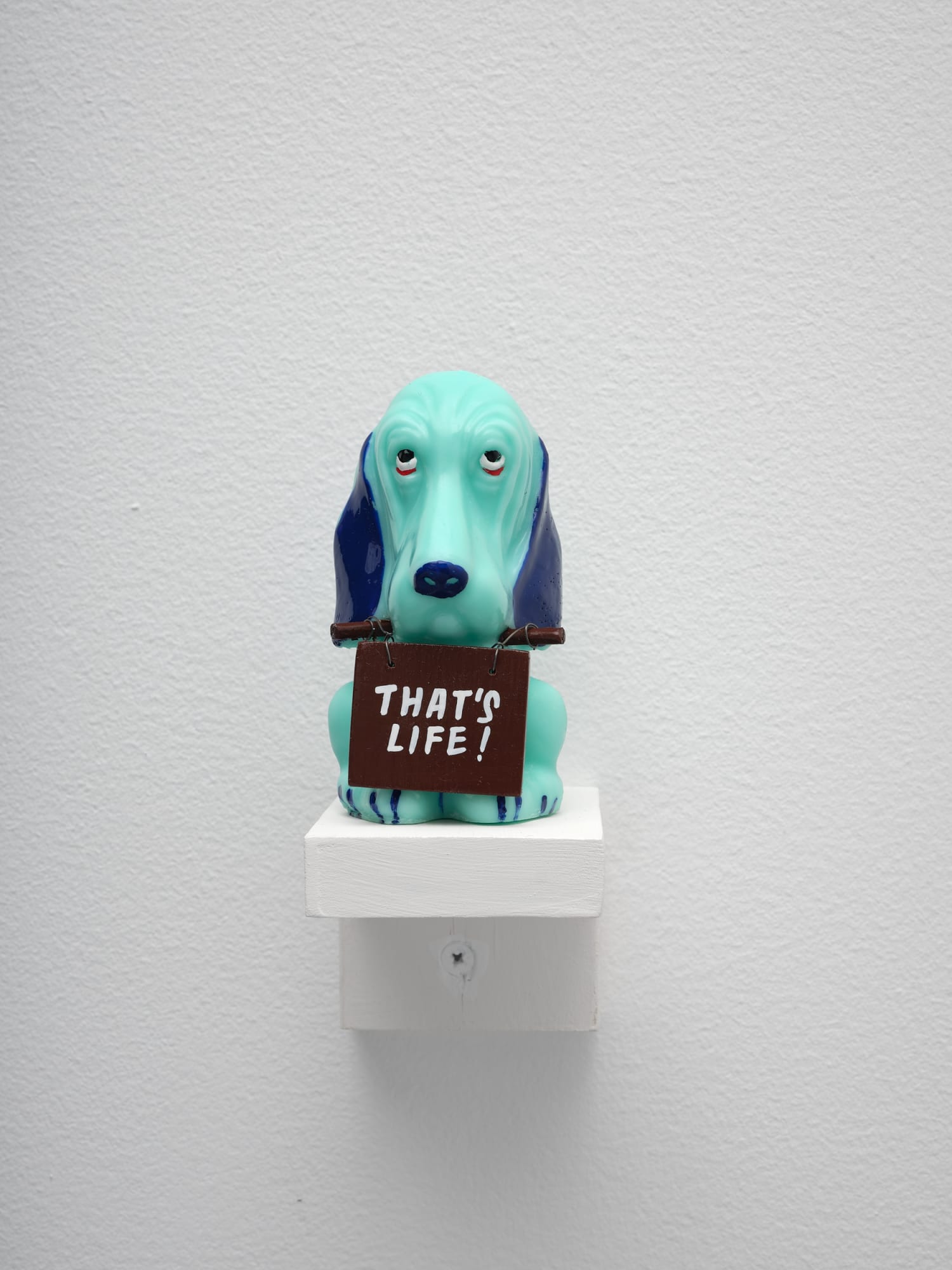 Naysayers (That’s Life!), 2024 Resin, enamel paint, wood 4 x 2 1/2 x 2 1/2 inches