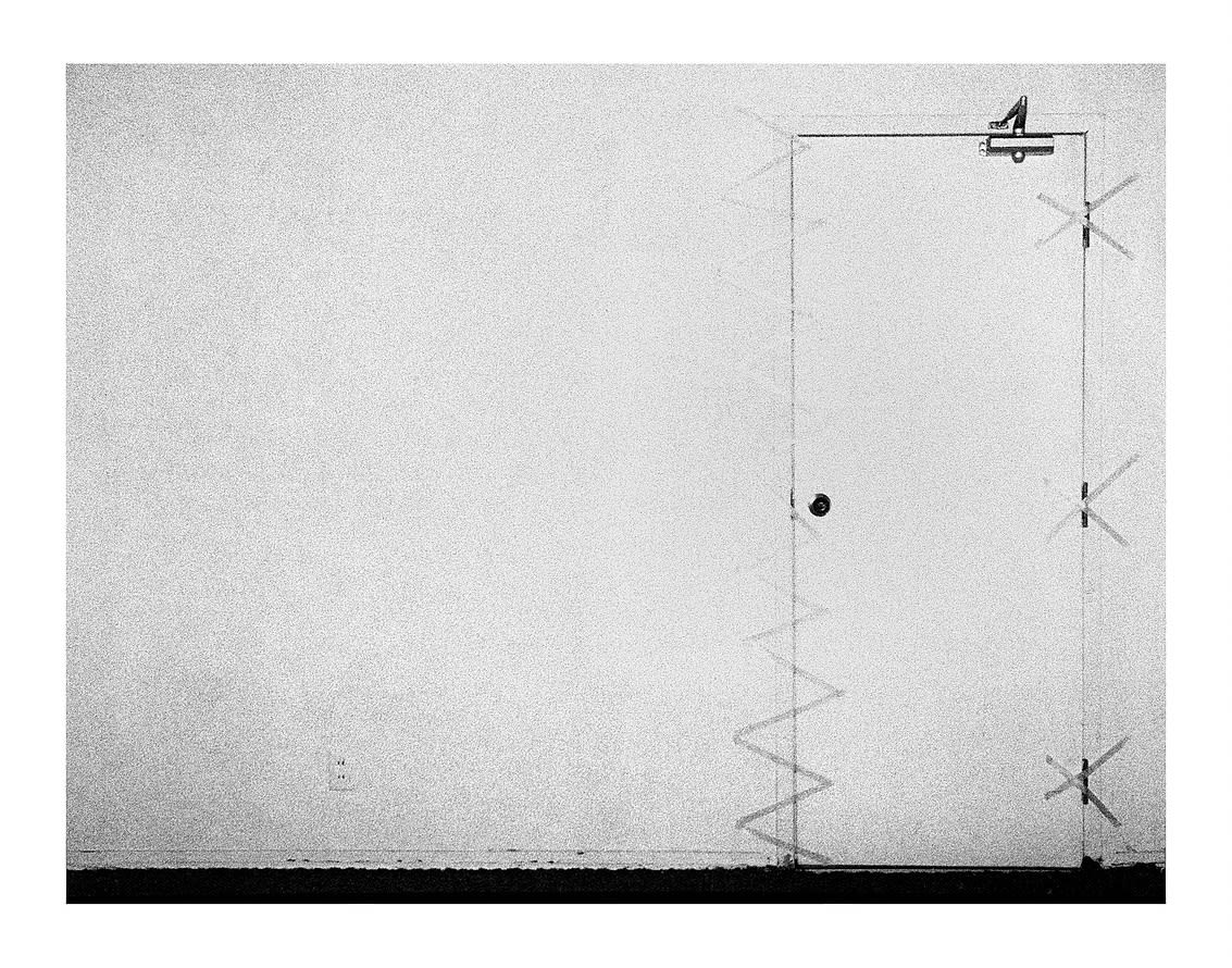 Steve Kahn Bound Door #5, from The Hollywood Suites, 1976 Vintage silver gelatin print 11 x 14 inches