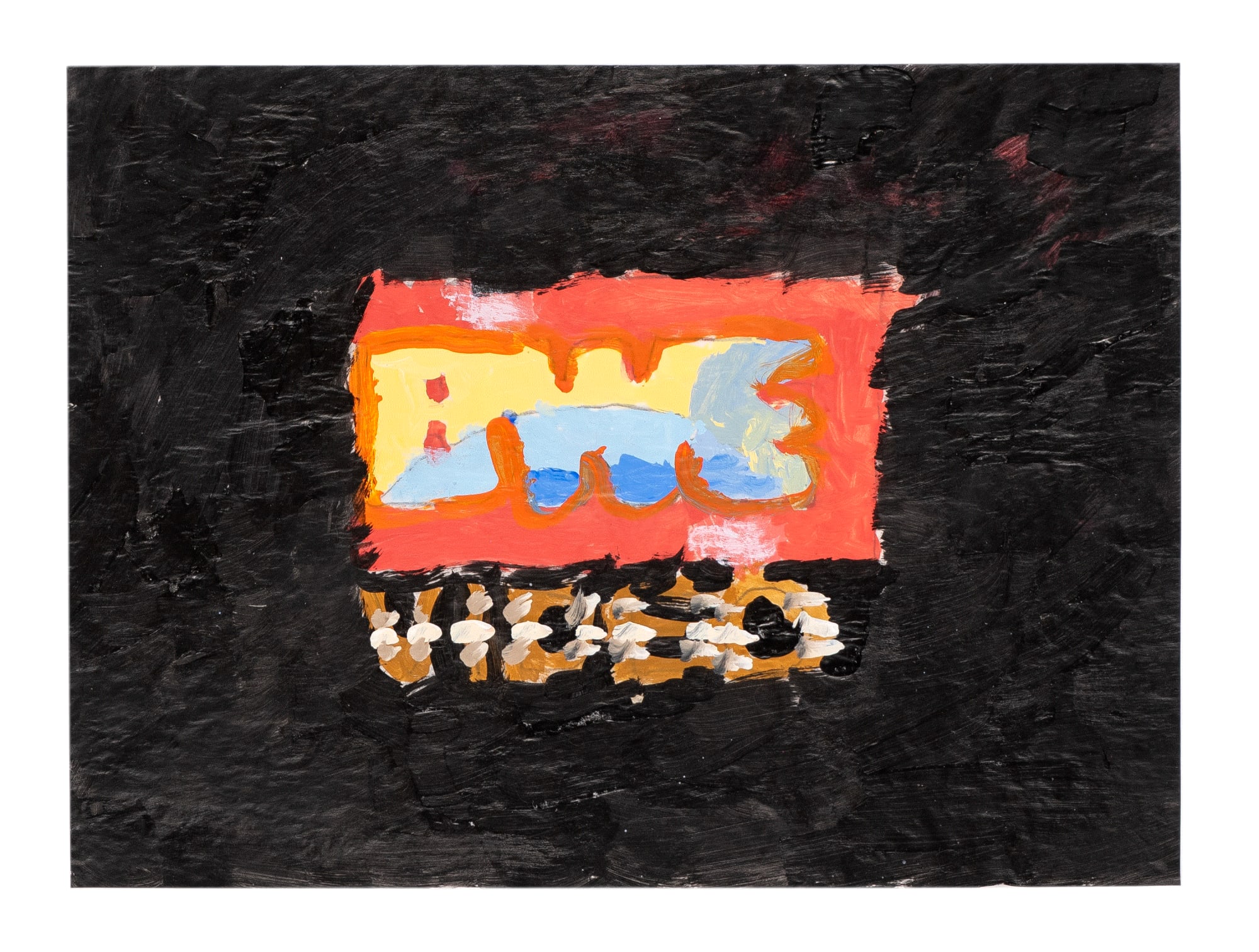 Theo Baransky BWE Video, 2023 Acrylic paint on paper 9 x 12 inches