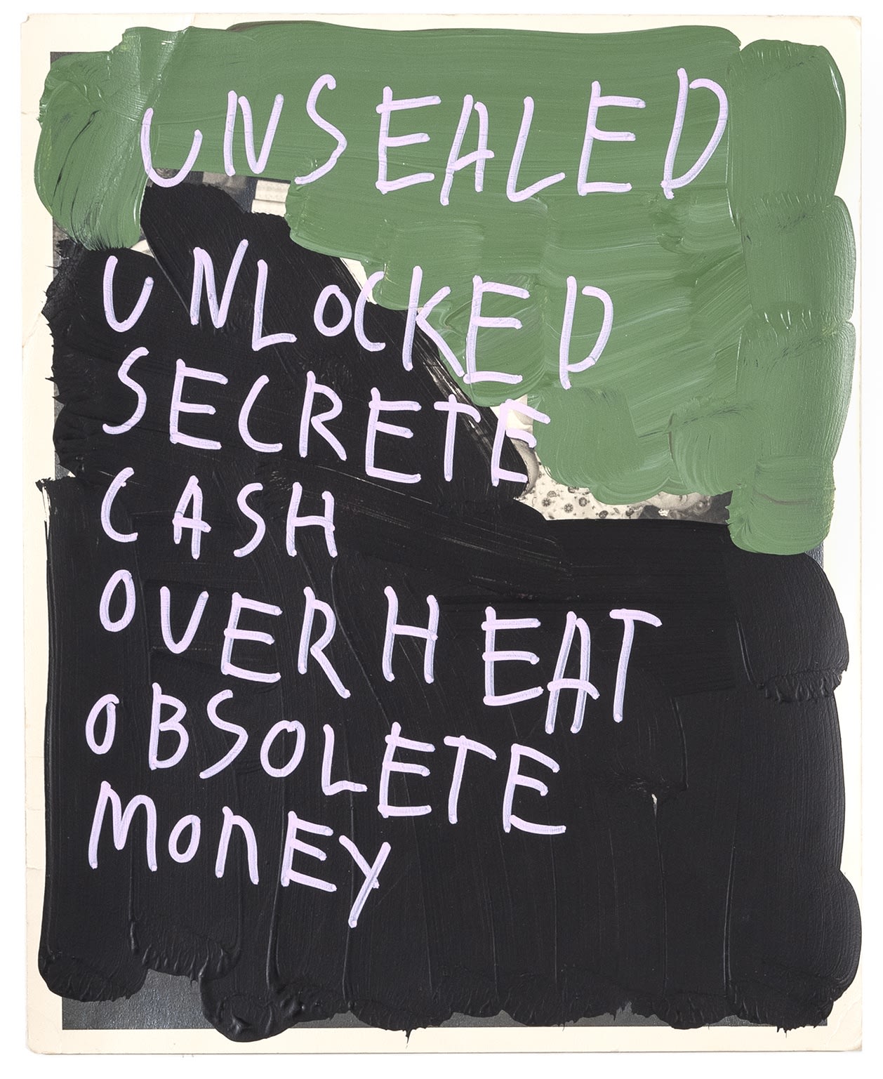 Michael Angelo Mangino Untitled (Unsealed/Unlocked), 2024 Acrylic paint and paint marker on found photograph 10 x 8 inches