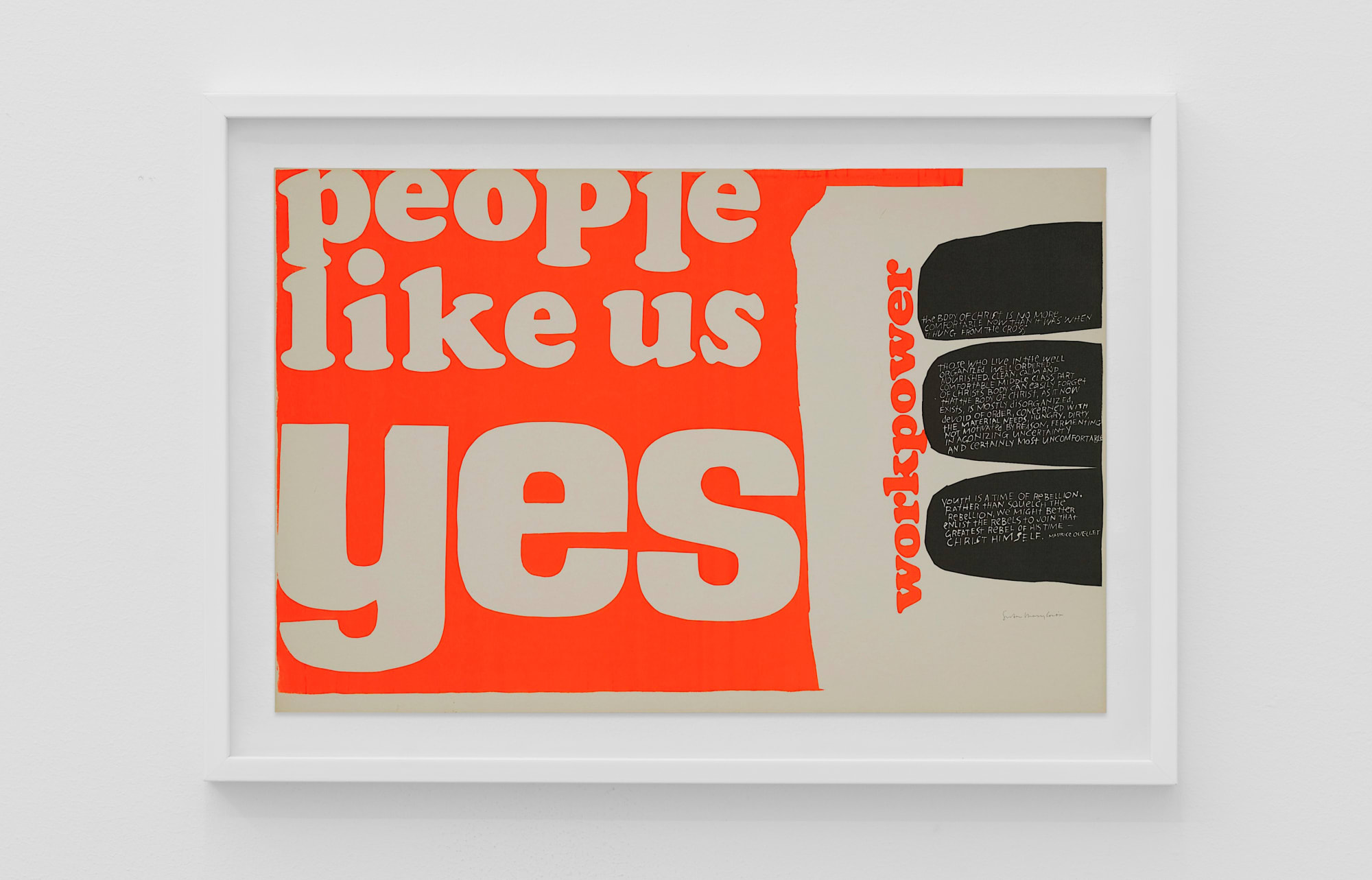 Corita Kent people like us yes, 1965 Screenprint 23 x 35 inches