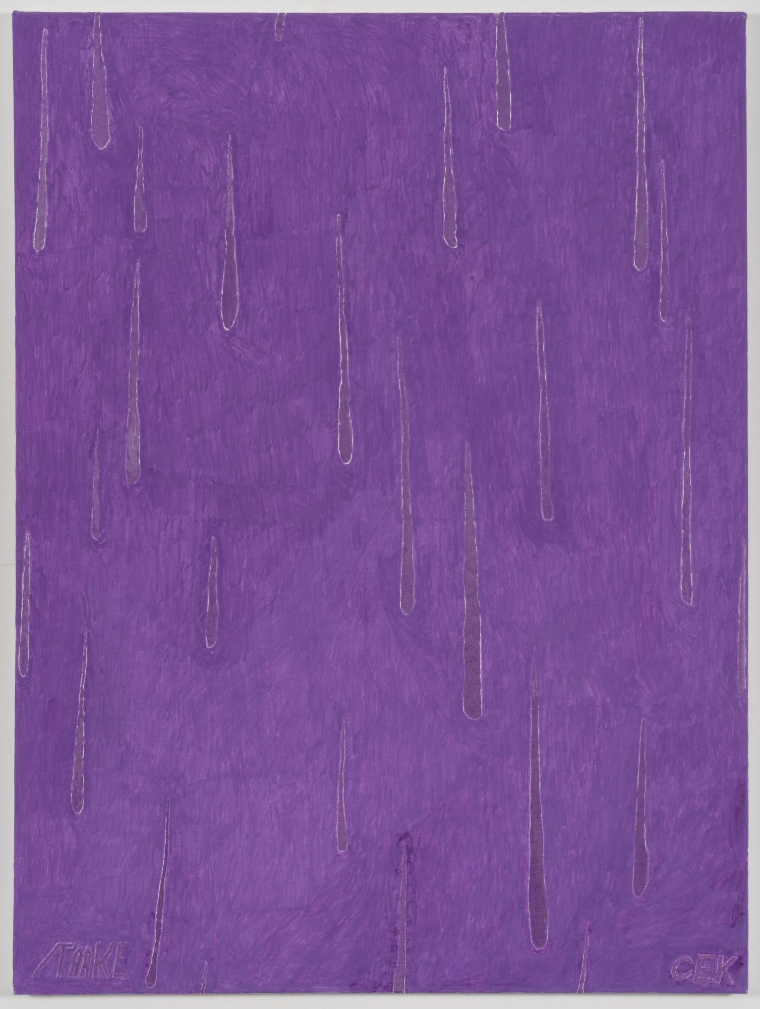 Christopher Knowles Purple Rain New Yorker Cover, 2016 Marker on canvas 40 x 30 inches