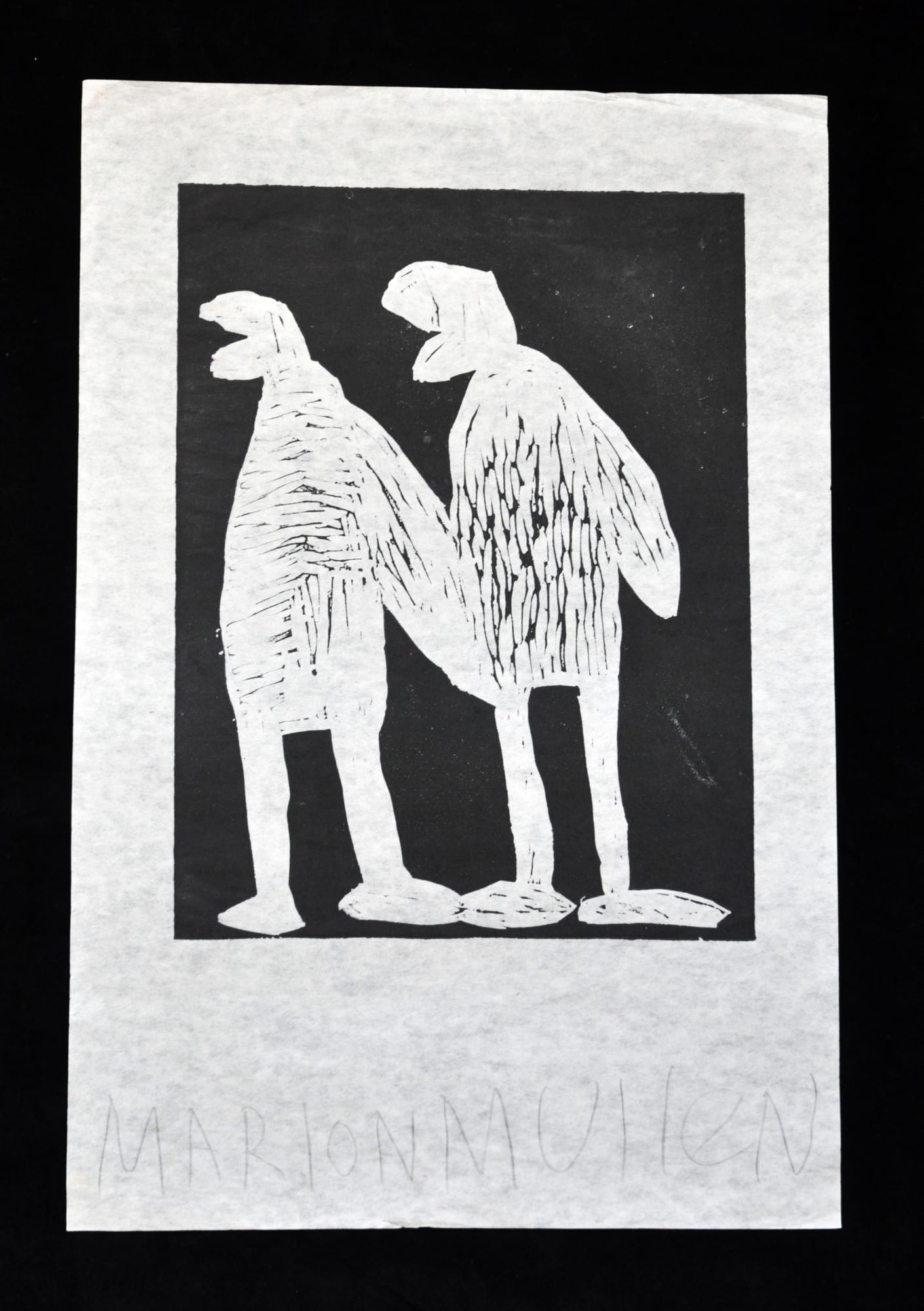 Marlon Mullen Untitled, c. 1992 Linocut print 18 x 12 inches