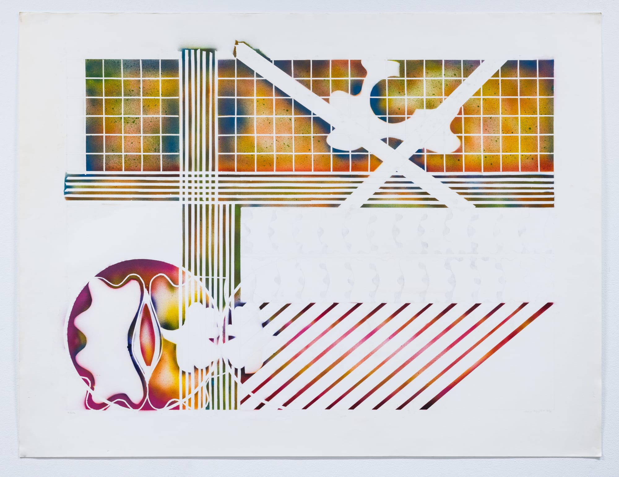 Hava, 1976 acrylic spray and graphite on arches paper 38 x 50" [HxW] (96.52 x 127 cm)