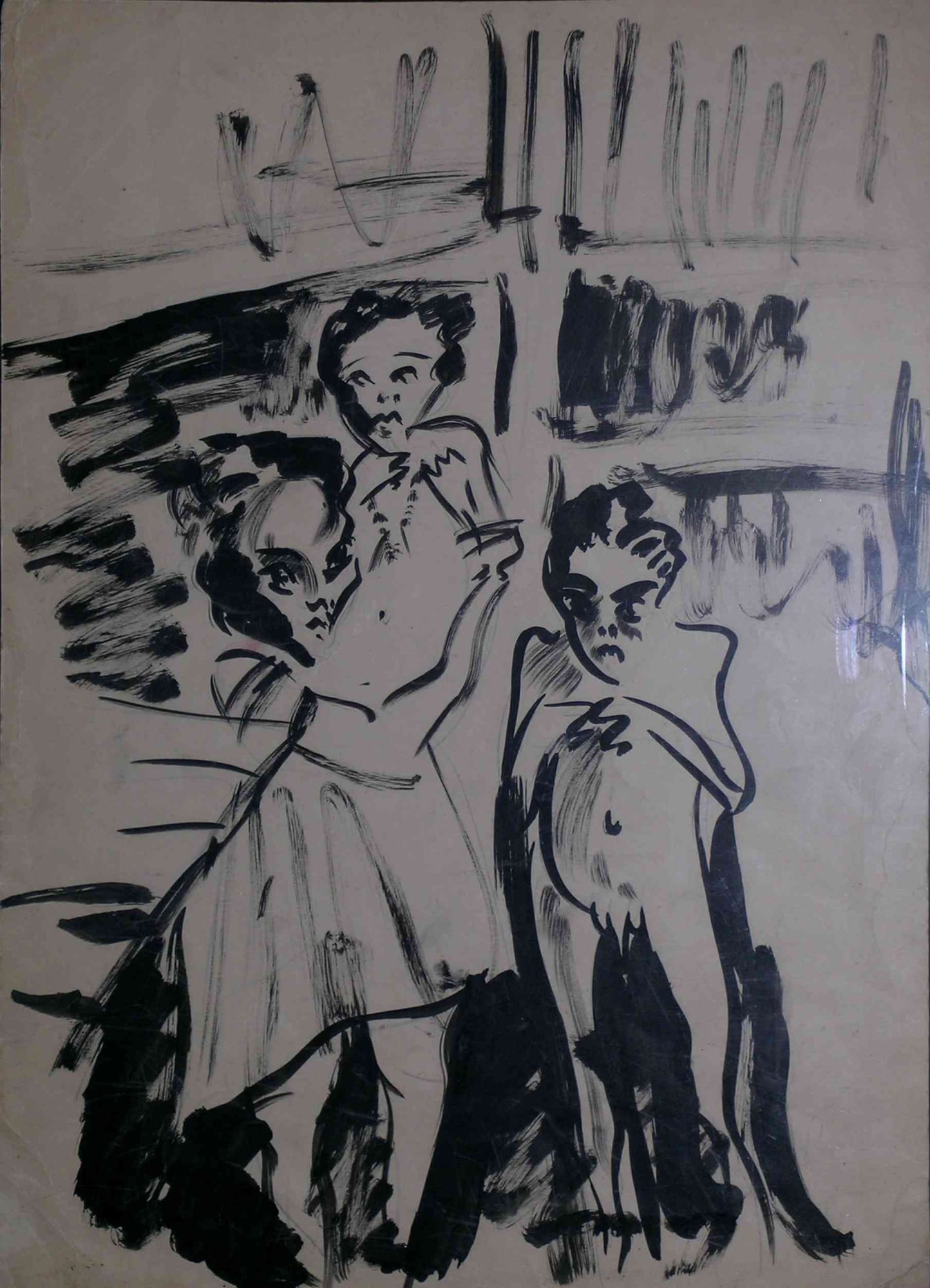 Carlos Enríquez, La lucha, N.D.