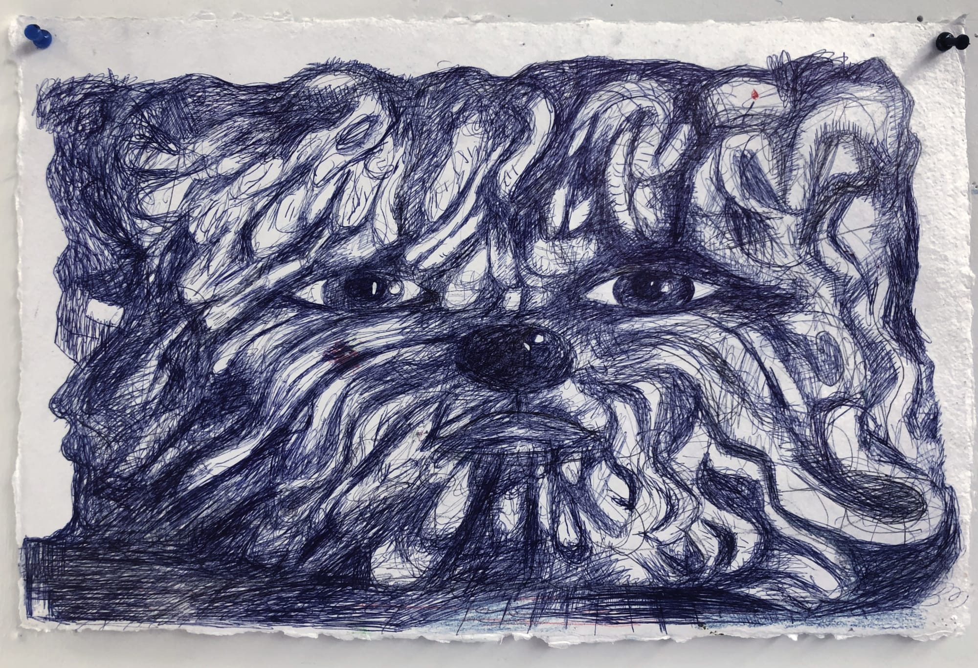 Bill Adams, Untitled, 2020 ballpoint pen on paper, 12 x 18 in