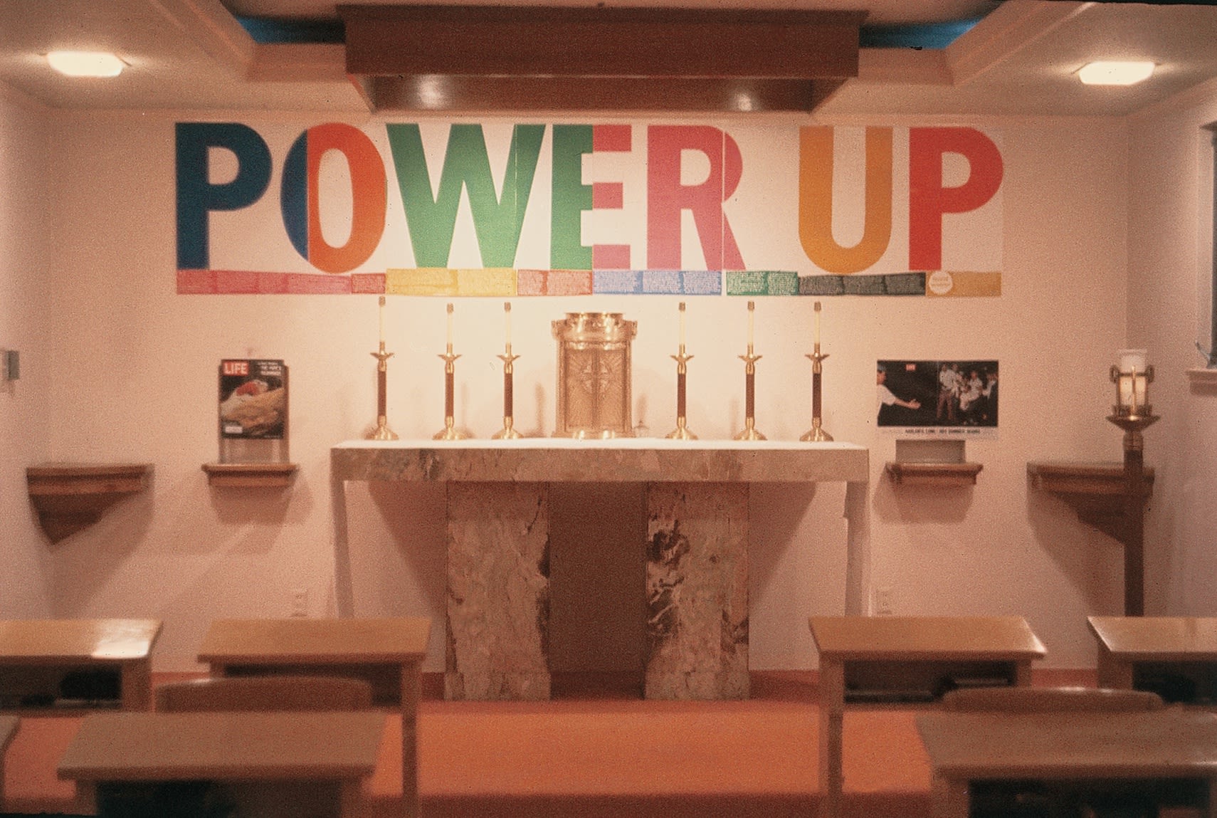 Power Up, installed at Our Mother of Good Counsel altar, Los Angeles, 1965.