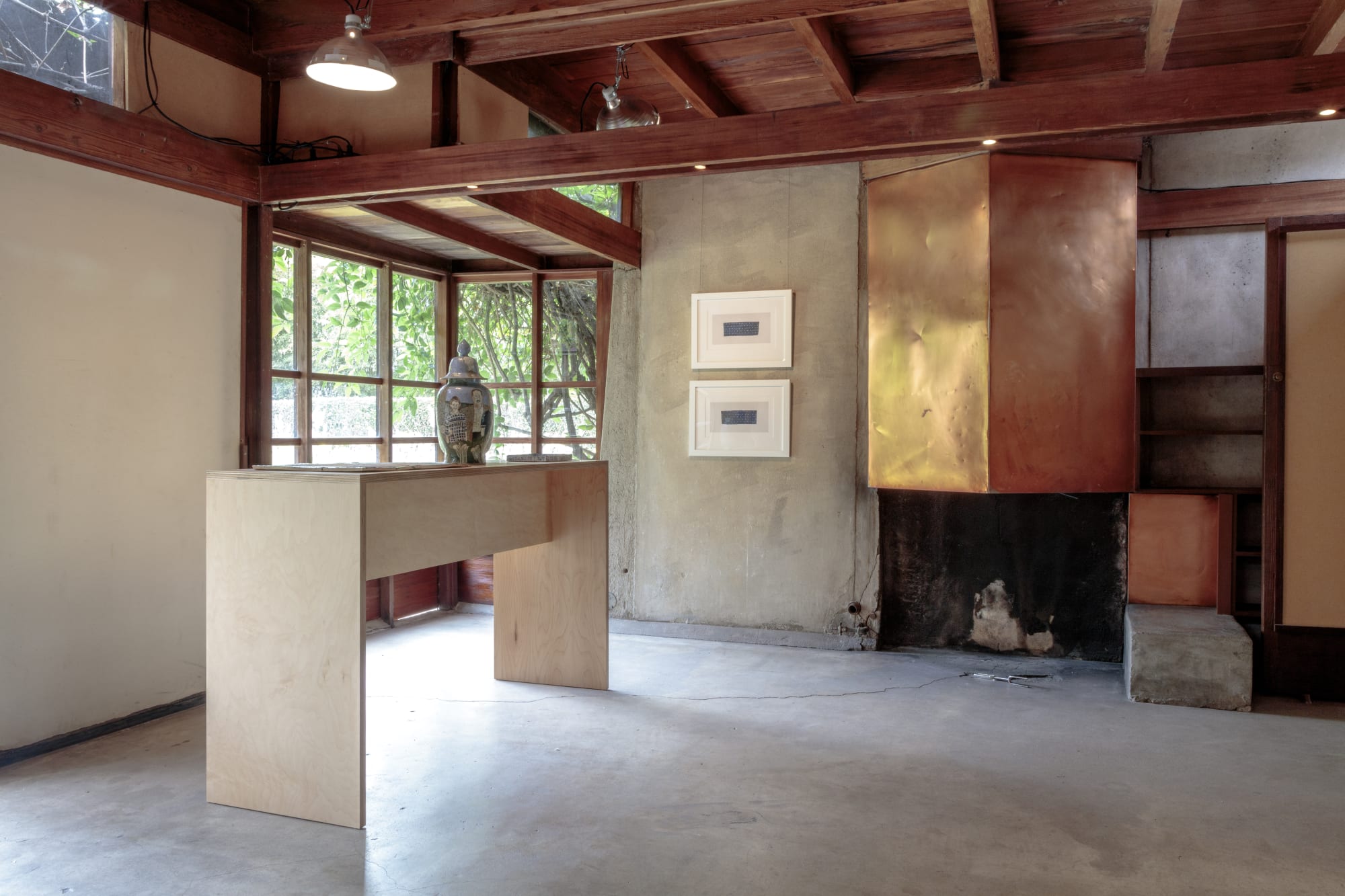 installation view, schindler house, mak center, los angeles, 2016