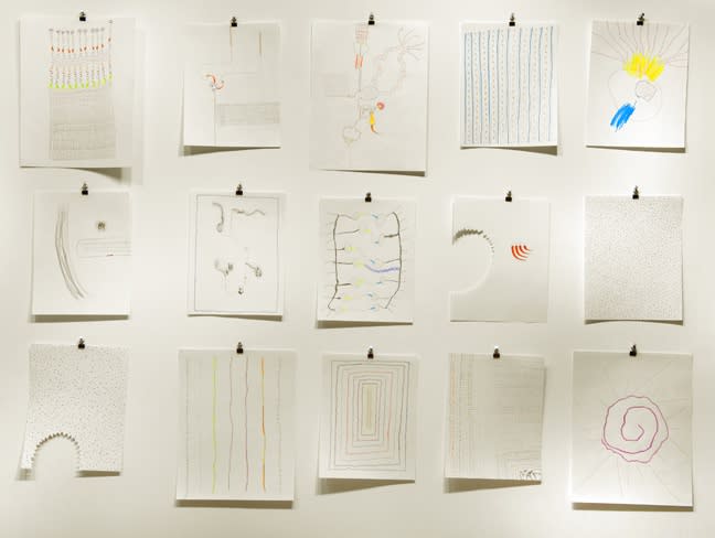 Fields Studies 1-15, 2012 Pen, marker, colored pencil, graphite on paper 11 . x 9 inches or 14 x 11 inches