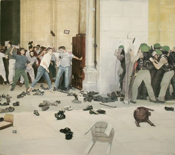 Pamela Wilson-Ryckman Melee I, 2002 Oil on linen 24 x 27 inches