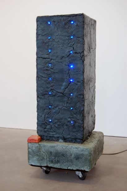 Bruce High Quality Foundation sculpture resembling a stack of computer processors