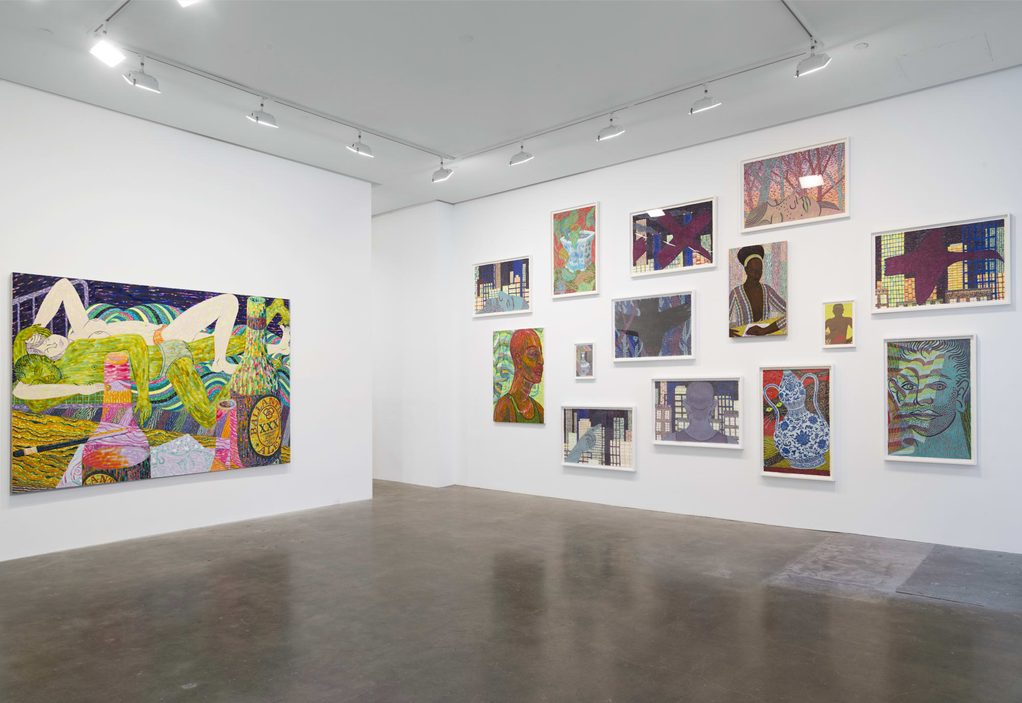 Installation view from Benjamin Degen's "Where We Live" exhibition in Susan Inglett Gallery
