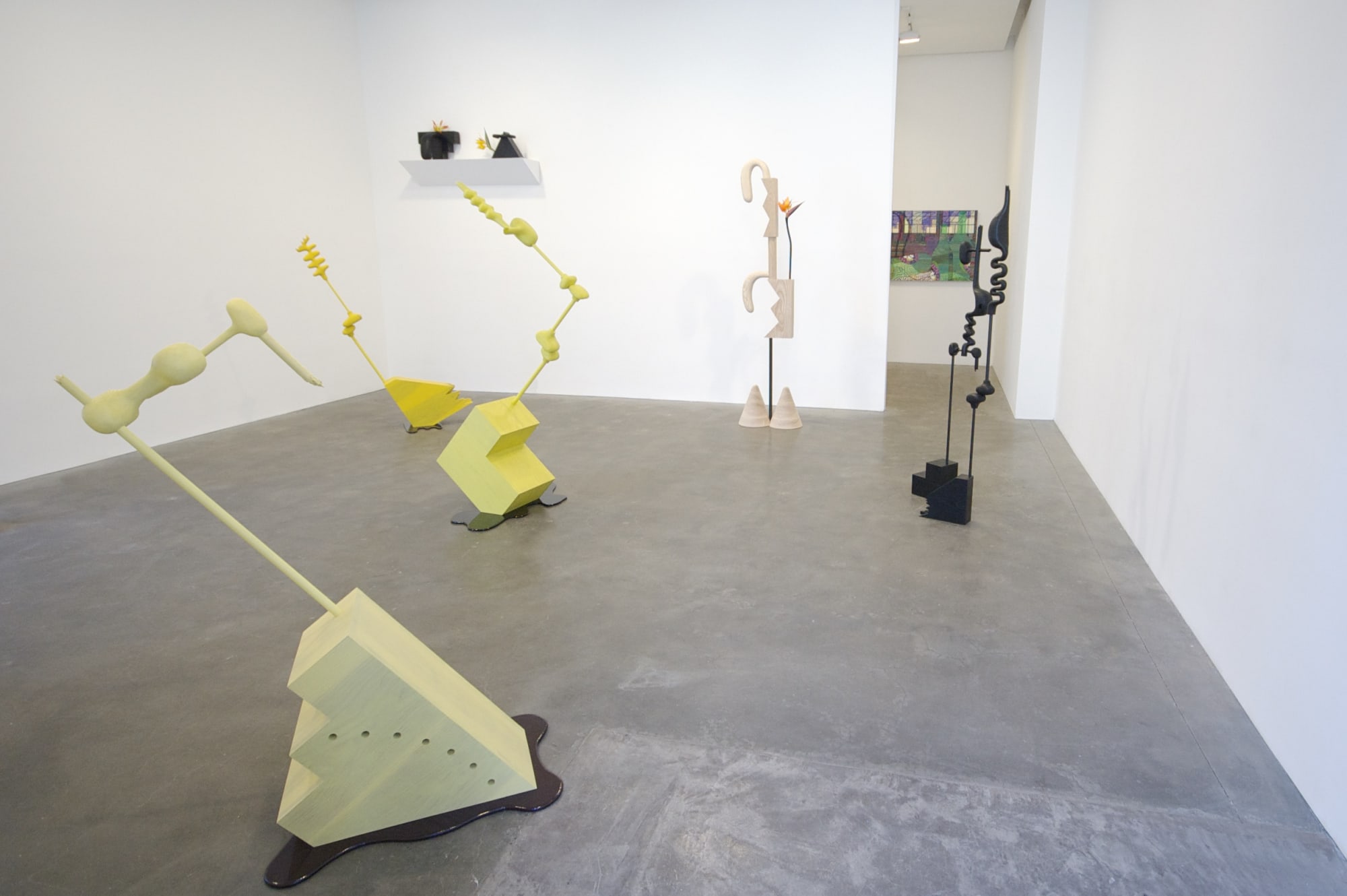 Installation view of Eric Fertman sculptures exhibited at Susan Inglett Gallery