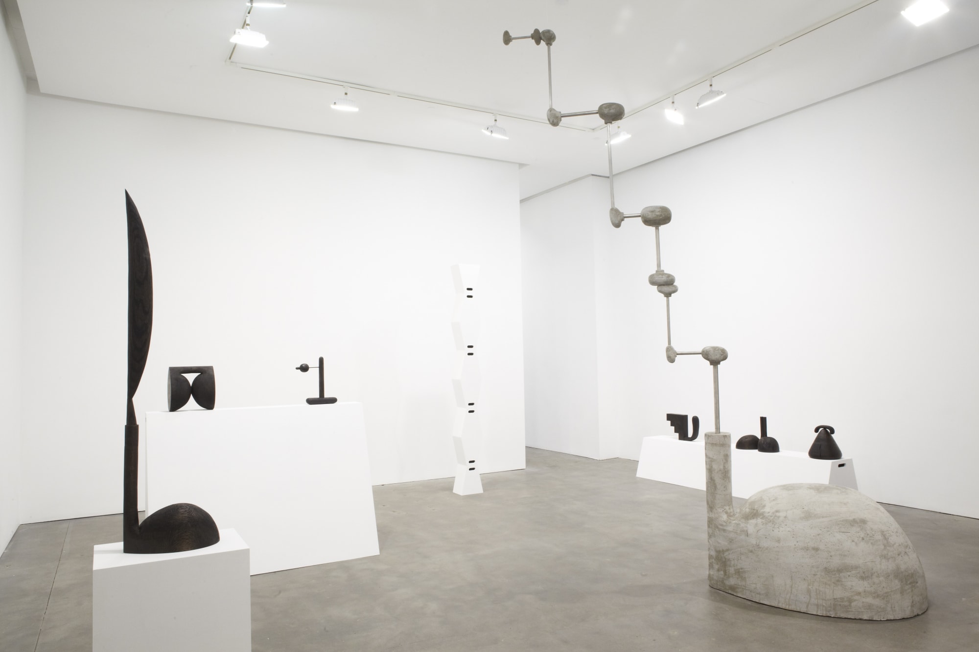 Installation view of Eric Fertman sculptures exhibited at Susan Inglett Gallery
