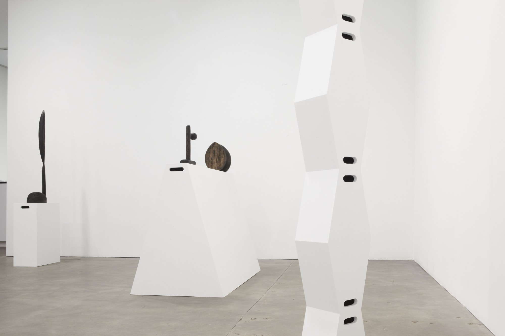 Installation view of Eric Fertman sculptures exhibited at Susan Inglett Gallery