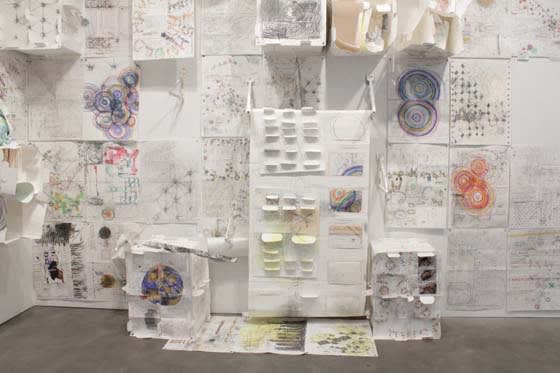 Installation view of Greg Smith artwork exhibited at Susan Inglett Gallery