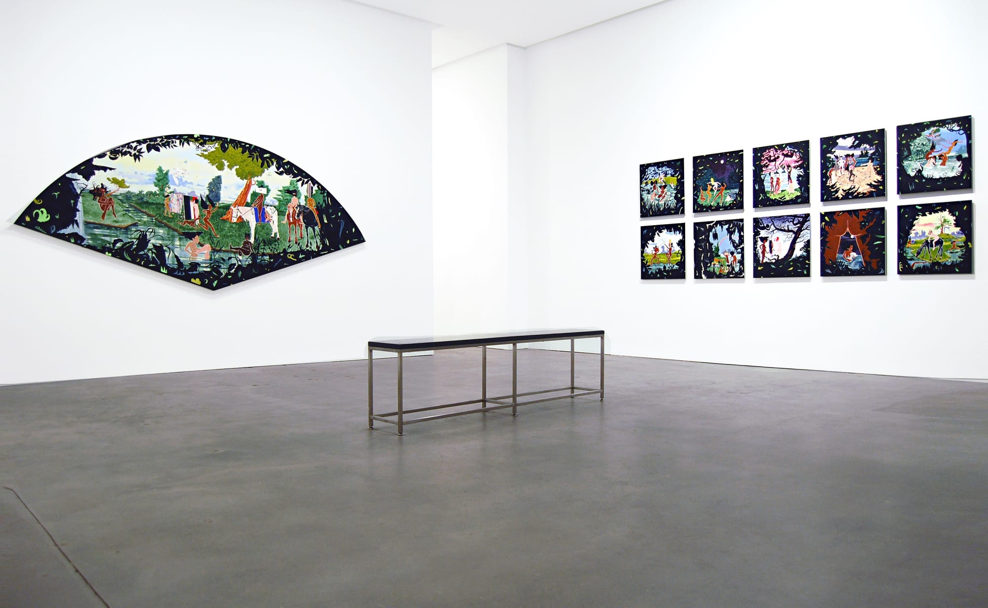 Installation view of William Villalongo's "Bathing Nymph" exhibition at Susan Inglett Gallery