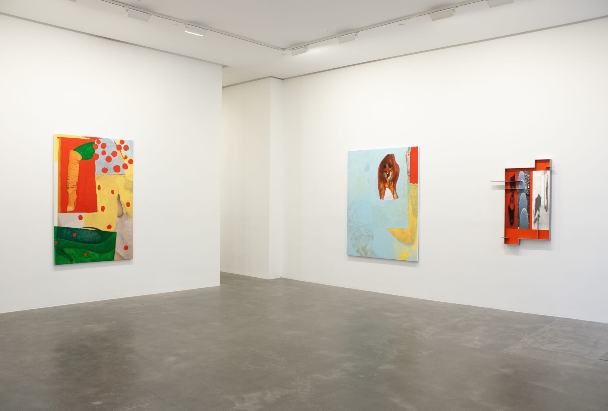 Installation view, " THE BOYS CLUB (Redacted)," Curated by Cortney Connolly, at Susan Inglett Gallery, NYC, 5 December 2024 - 25 January 2025.