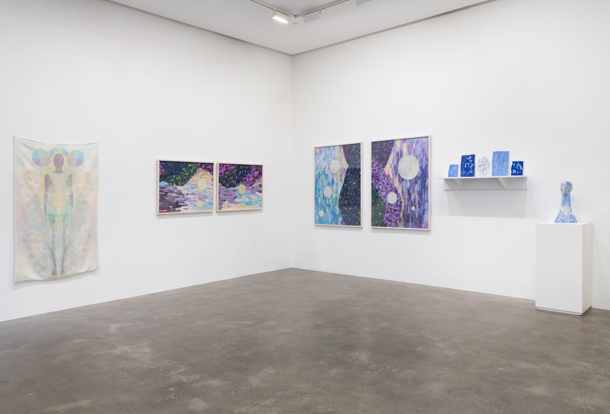 Installation view, Saya Woolfalk: The Woods Woman Method at Susan Inglett Gallery, NYC Photo: Adam Reich