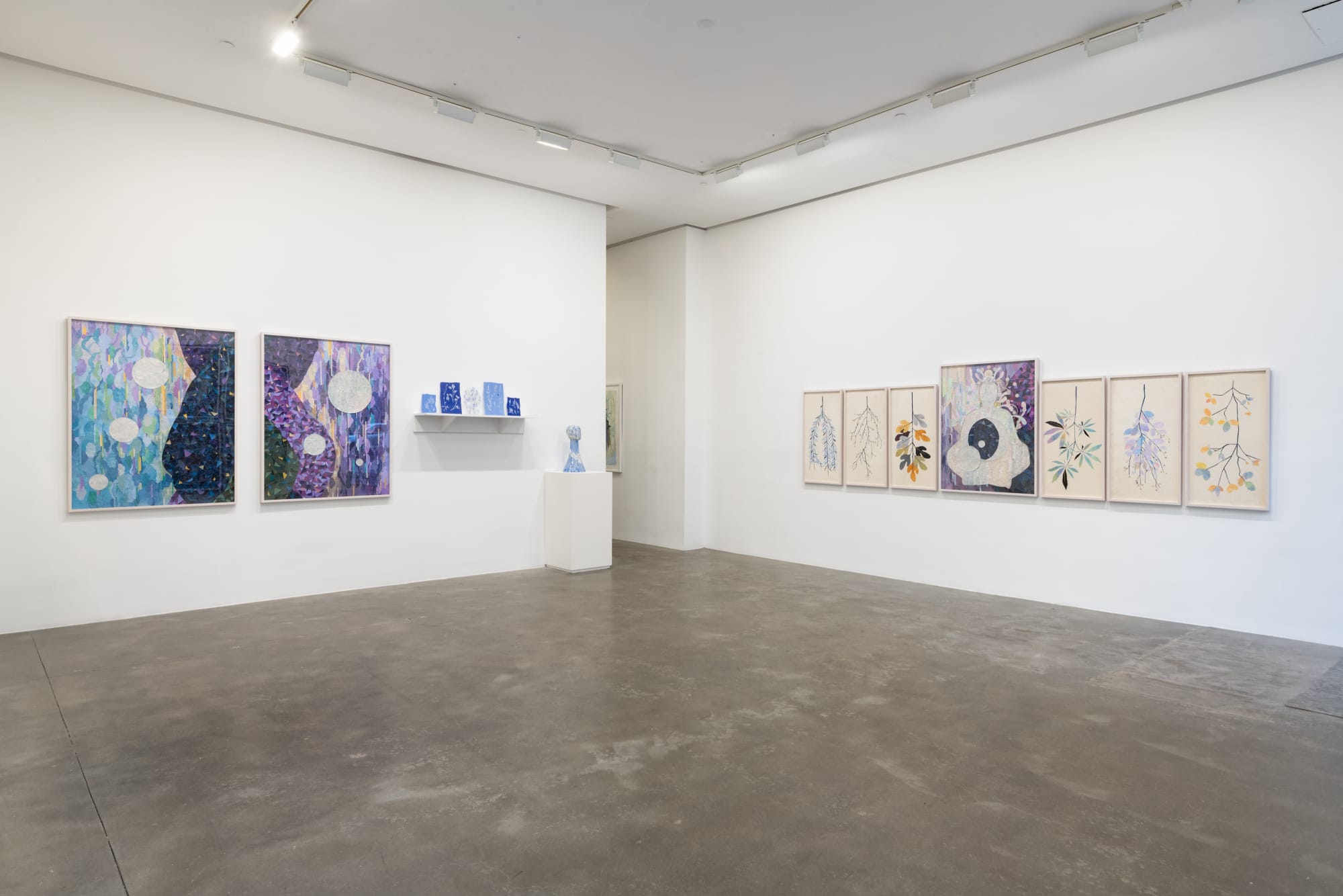 Installation view, Saya Woolfalk: The Woods Woman Method at Susan Inglett Gallery, NYC Photo: Adam Reich